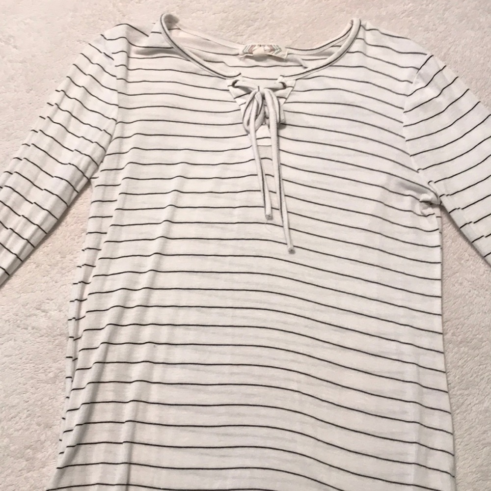 A black and white striped long sleeve